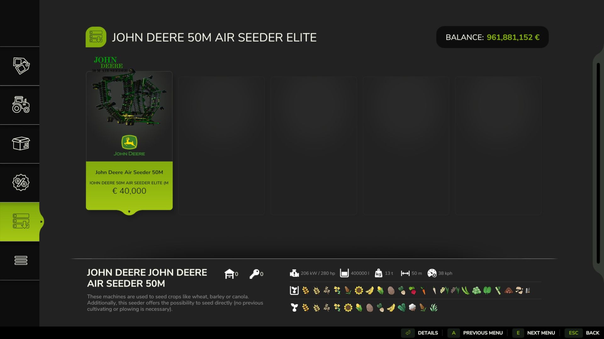 John Deere Air Seeder 50M - Tuning Edition FS25 Farming Simulator mod screenshot 3