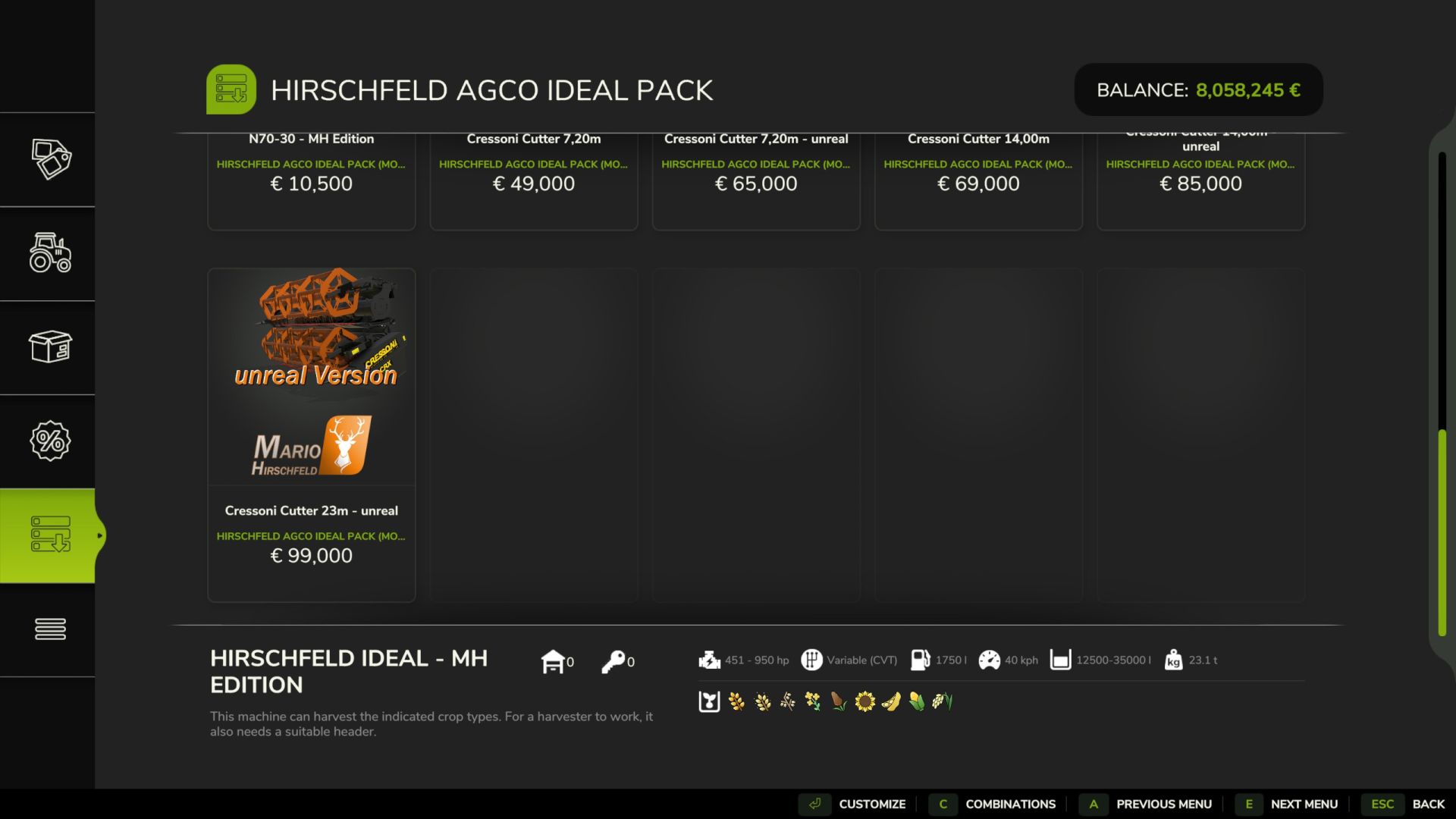 AGCO Ideal Pack FS25 Farming Simulator mod screenshot 3
