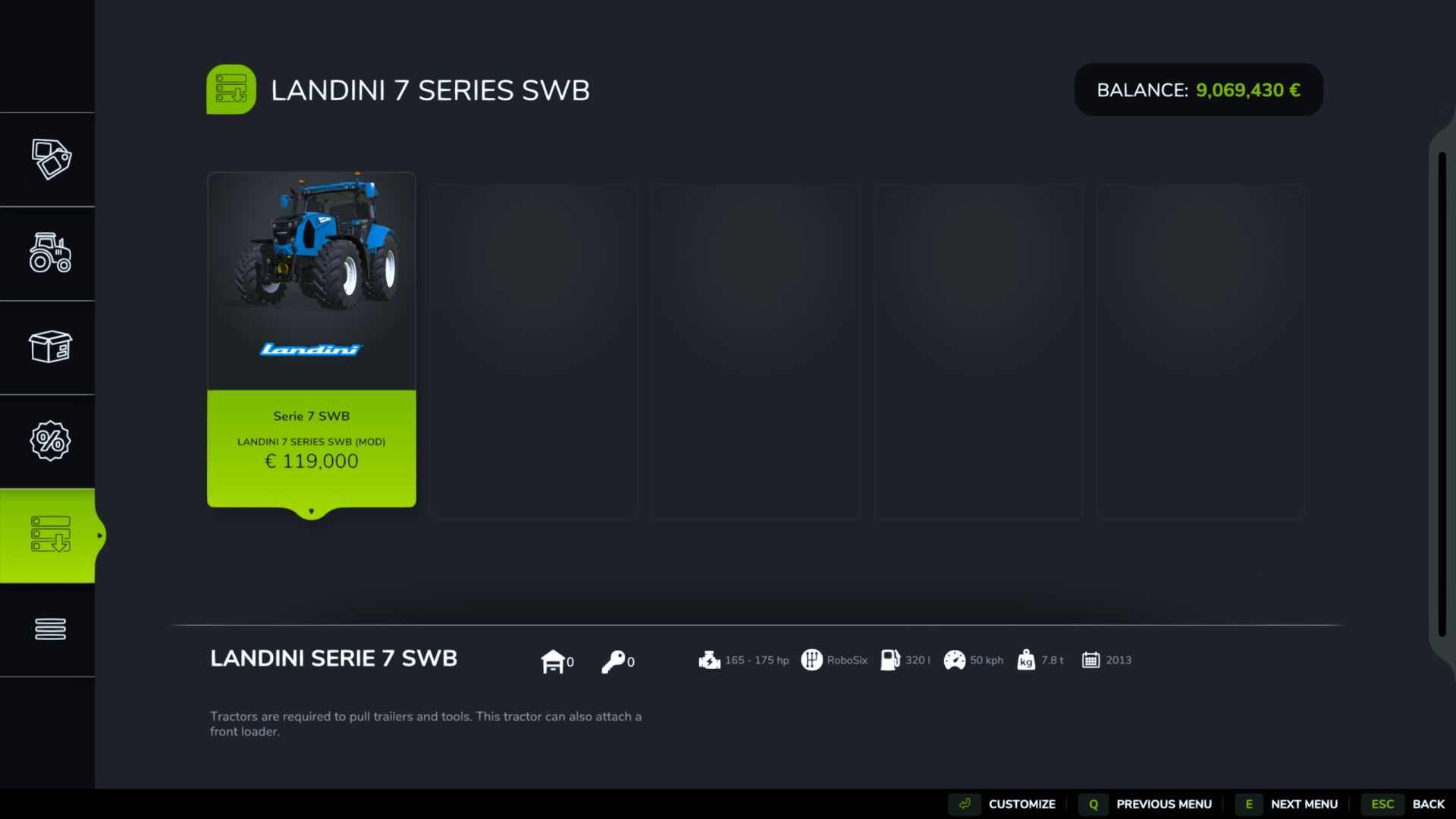 Landini 7 Series SWB image 3