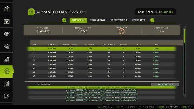 Zaawansowany system bankowy FS25 mod
