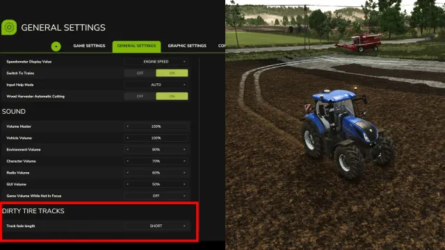 Dirty Tire Tracks FS25 mod