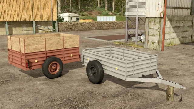 Przyczepa dwukołowa FS25 mod